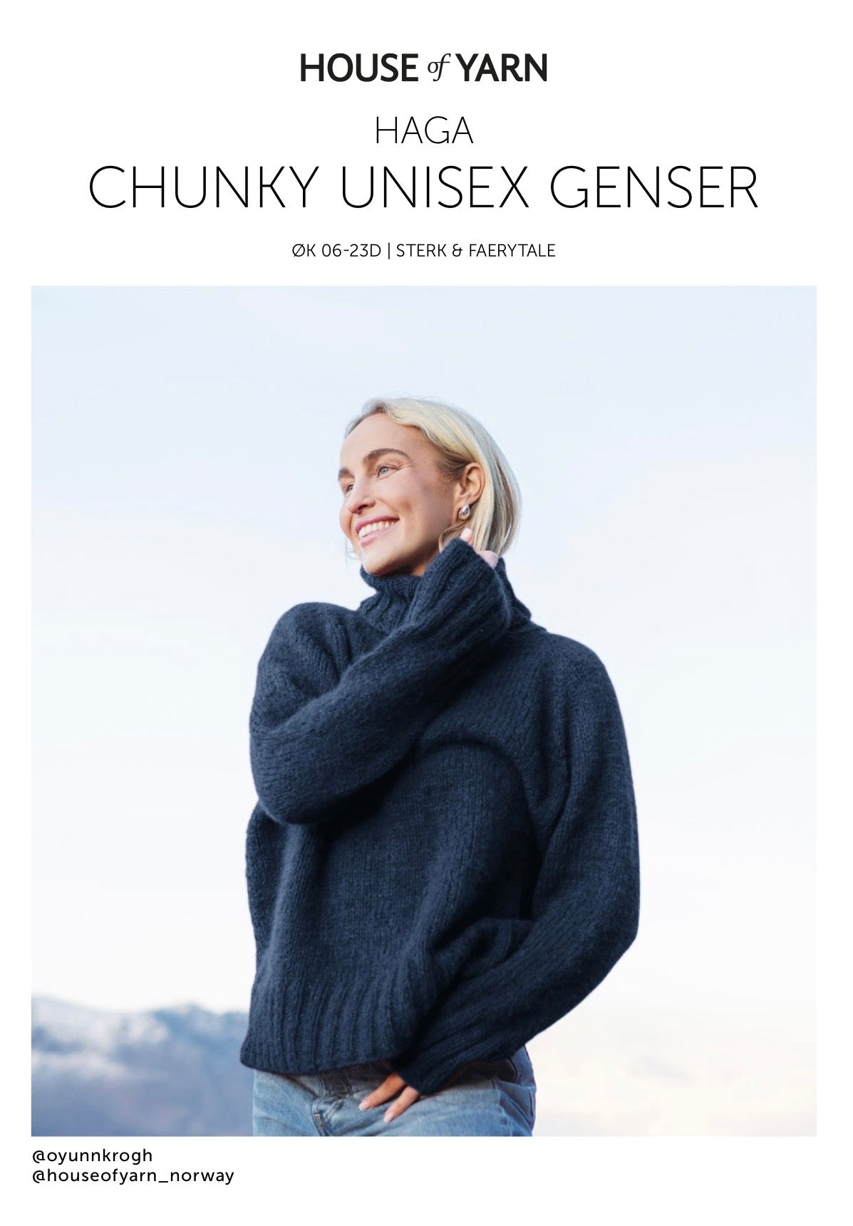 Haga chunky unisex genser
